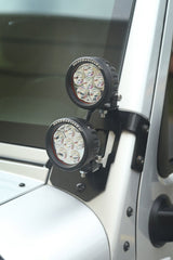 Rugged Ridge 11232.32 A-Pillar Light Mount Kit, Semi-Gloss Black, Round LED