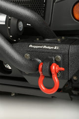 Rugged Ridge 11235.08 D-Ring Shackles; 3/4-Inch; Red; Steel; Pair