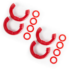 Rugged Ridge 11235.71 D-Ring Isolator Kit; Red 2-Pair; 7/8-Inch