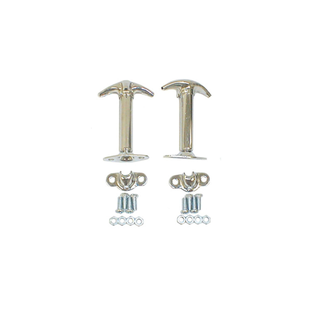 Rugged Ridge 11302.01 Hood Catch Set; Chrome; 41-95 Jeep CJ/Wrangler YJ