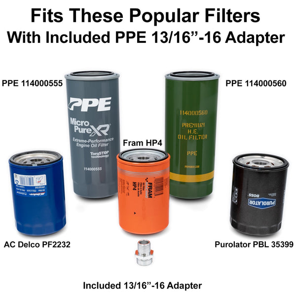 PPE Diesel Oil Filter Mount Aluminum Billet 114002100