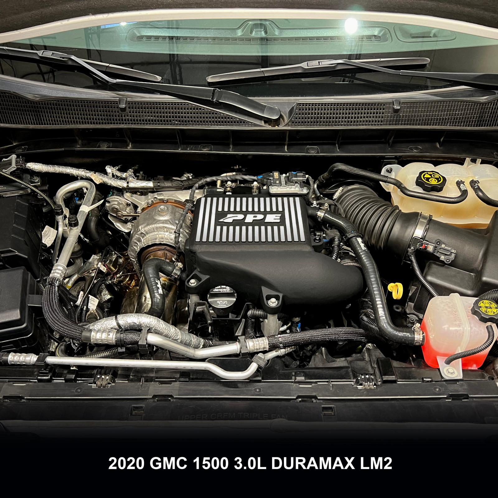 PPE Diesel 2020-2023 GM 3.0L Duramax LM2, LZO Air-To-Water Intercooler Kit Brushed Black  115030010