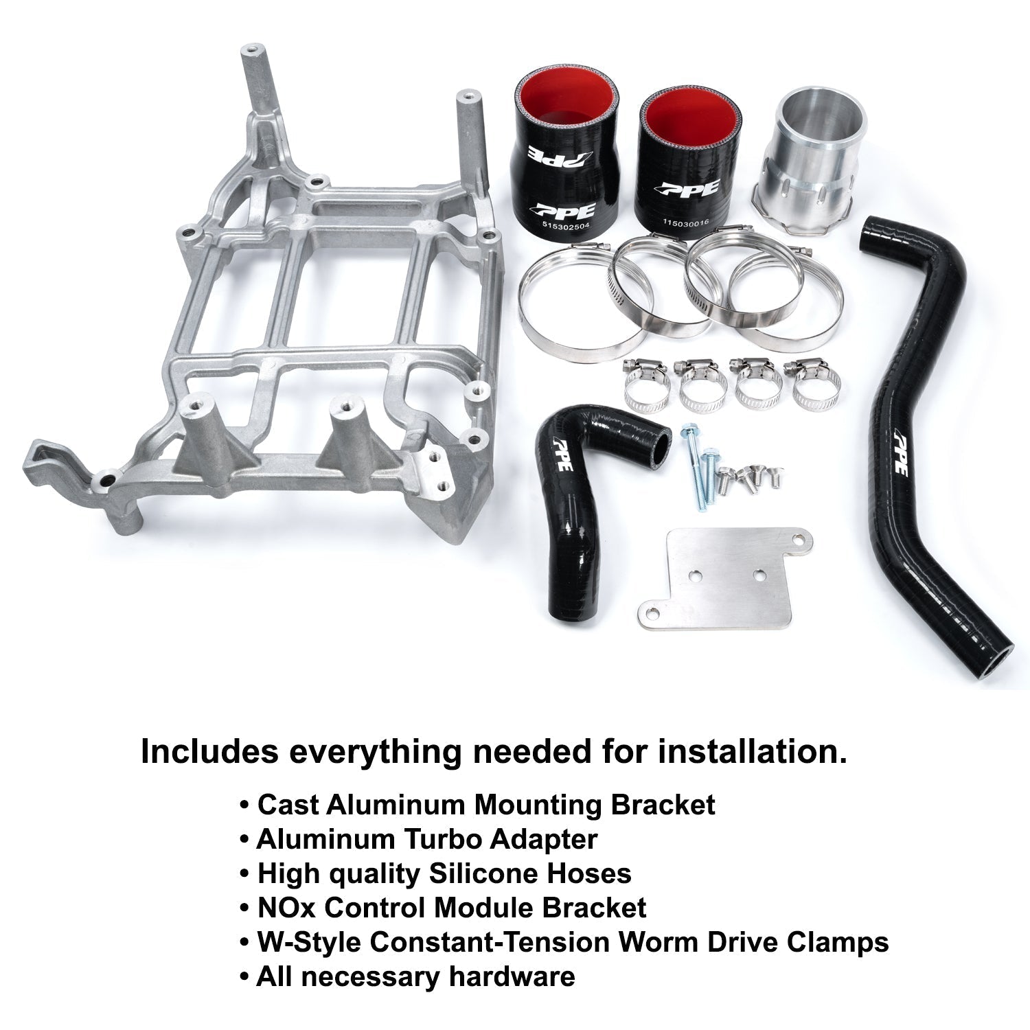 PPE Diesel 2020-2023 GM 3.0L Duramax LM2, LZO Air-To-Water Intercooler Kit Brushed Black  115030010