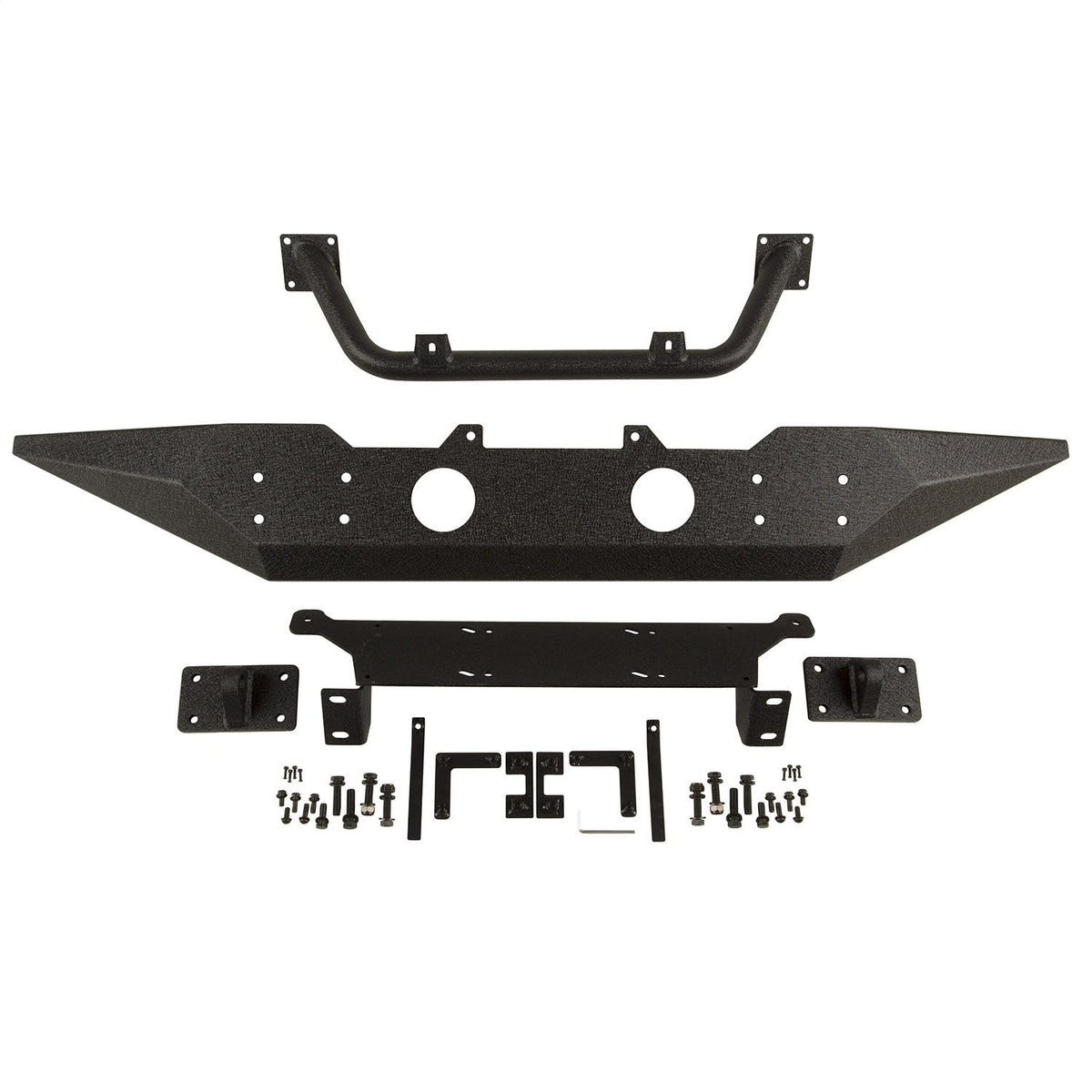 Rugged Ridge 11548.02 Spartan Front Bumper, Standard Ends, With Overrider