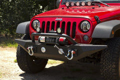 Rugged Ridge 11548.02 Spartan Front Bumper, Standard Ends, With Overrider