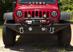 Rugged Ridge 11548.02 Spartan Front Bumper, Standard Ends, With Overrider