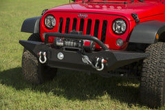 Rugged Ridge 11548.02 Spartan Front Bumper, Standard Ends, With Overrider