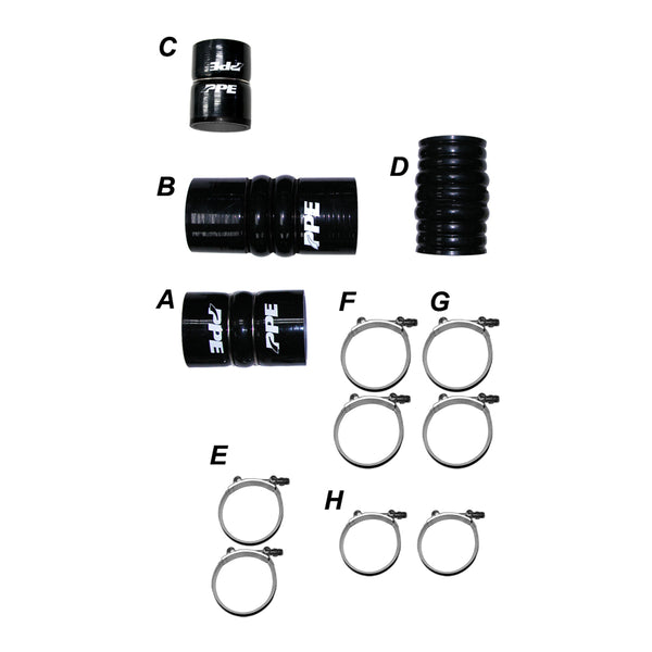 PPE Diesel LML 11-16 Silicone Hose And Clamp Kit Black  115911114