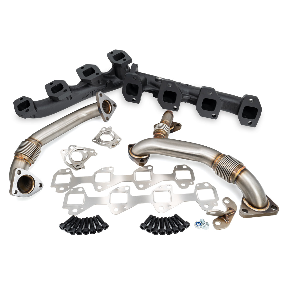 PPE Diesel Manifolds and Up-Pipes GM 2004.5-2005 Y Pipe LLY - Black 116111420