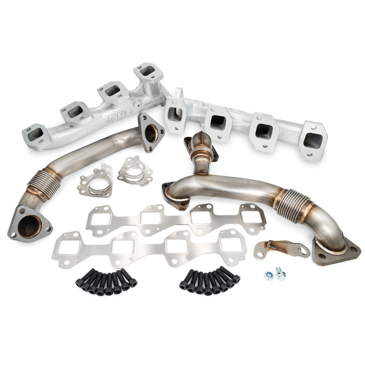 PPE Diesel Manifolds and Up-Pipes GM 2007.5-2010 Y Pipe LMM - Silver 116111835