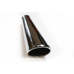 JBA Performance Exhaust 12-08211 2? x 4? x 11? Rolled S/S Chrome Trumpet Tip