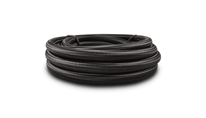 Vibrant Performance - 12006 - 150ft Roll of Black Nylon Braided Flex Hose; AN Size: -6; Hose ID: 0.34 in.