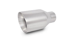Vibrant Performance - 1272 - 3.50 in. Outlet O.D. Round SS Tip (Double Wall, Angle Cut), 2.50 in. Inlet I.D.