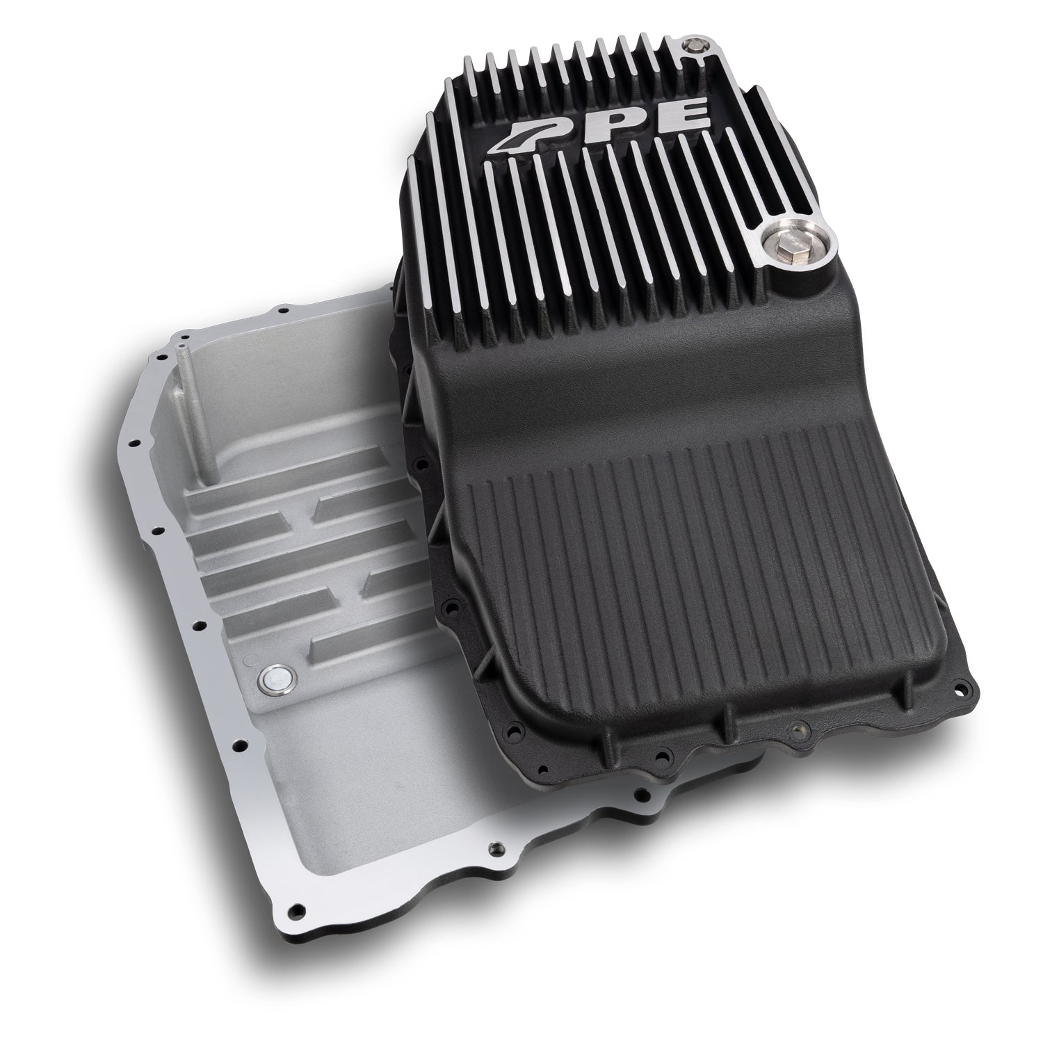 PPE Diesel 2015-2020 GM w/ 8L90 Transmission Heavy-Duty Cast Aluminum Deep Transmission Pan Black 128051720