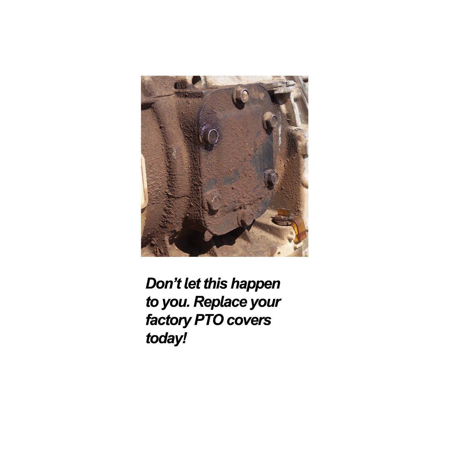PPE Diesel PTO Side Cover 1 Cvr 1 Gasket 6 Bolts black and Brushed 128060110