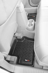 Rugged Ridge 12950.20 Floor Liners; Rear; Black; 08-12 Jeep Liberty KK