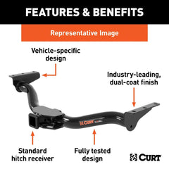 CURT CLASS 3 TRAILER HITCH, 2" RECEIVER, SELECT HONDA ODYSSEY 13523