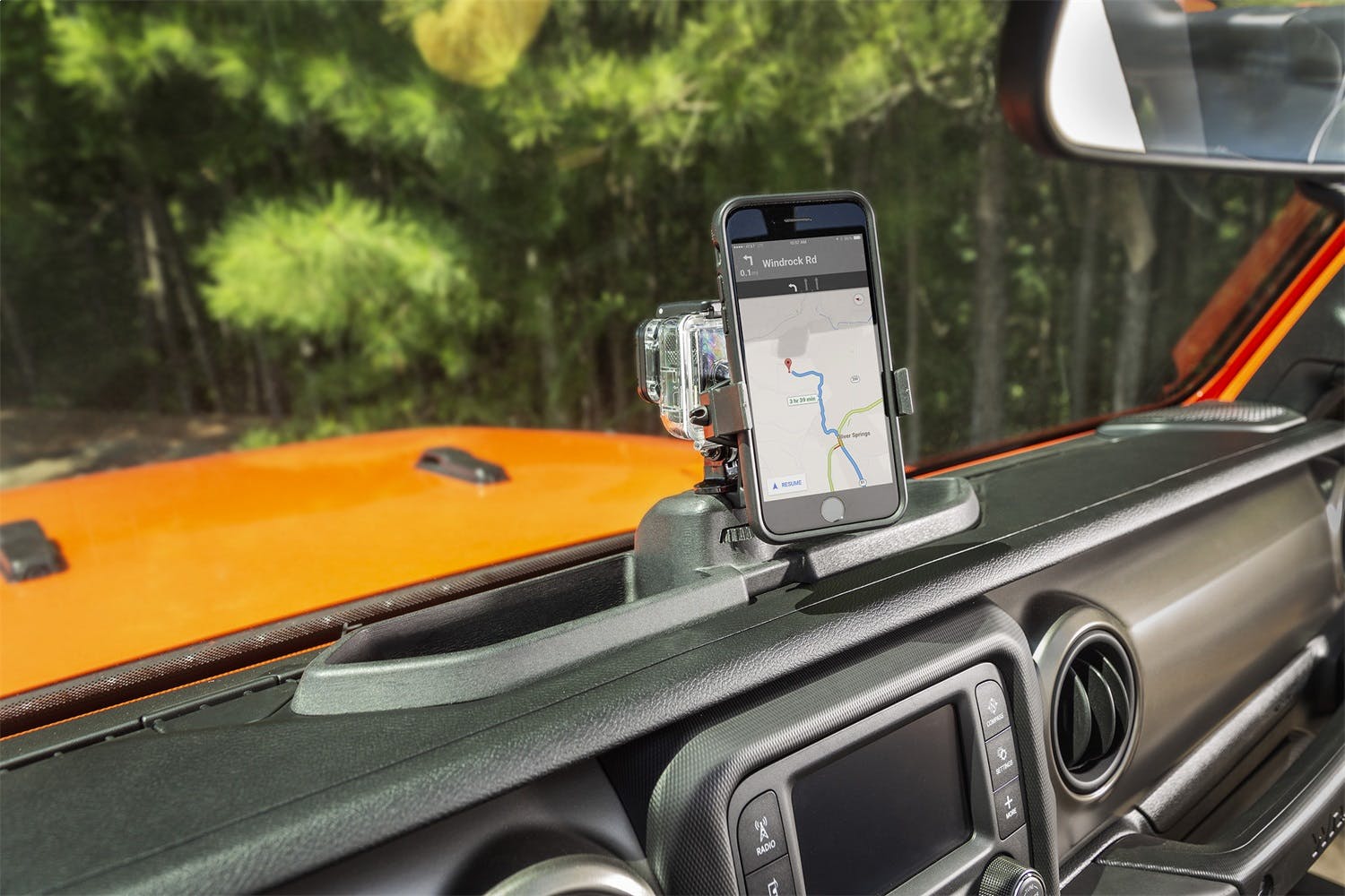 Rugged Ridge 13551.23 Dash Multi-Mount System Kit, Phone Holder