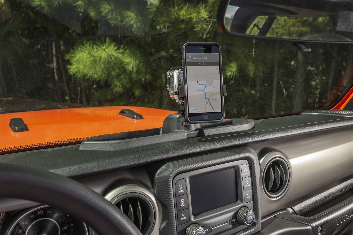 Rugged Ridge 13551.23 Dash Multi-Mount System Kit, Phone Holder