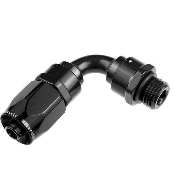Redhorse Performance 1390-12-12-2 -12 AN 90 degree hose end with -12 ORB Male end- black