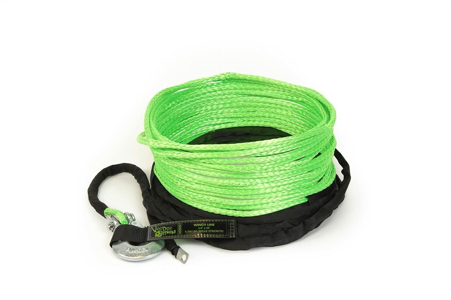 VooDoo Offroad 1400001A 2.0 Santeria Series 1/4" x 50 ft Winch Line - Green