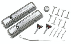 PROFORM 141-002 Engine Dress-Up Kit; Chrome with Stamped Chevy Logo; Fits SB Block Chevy Engines