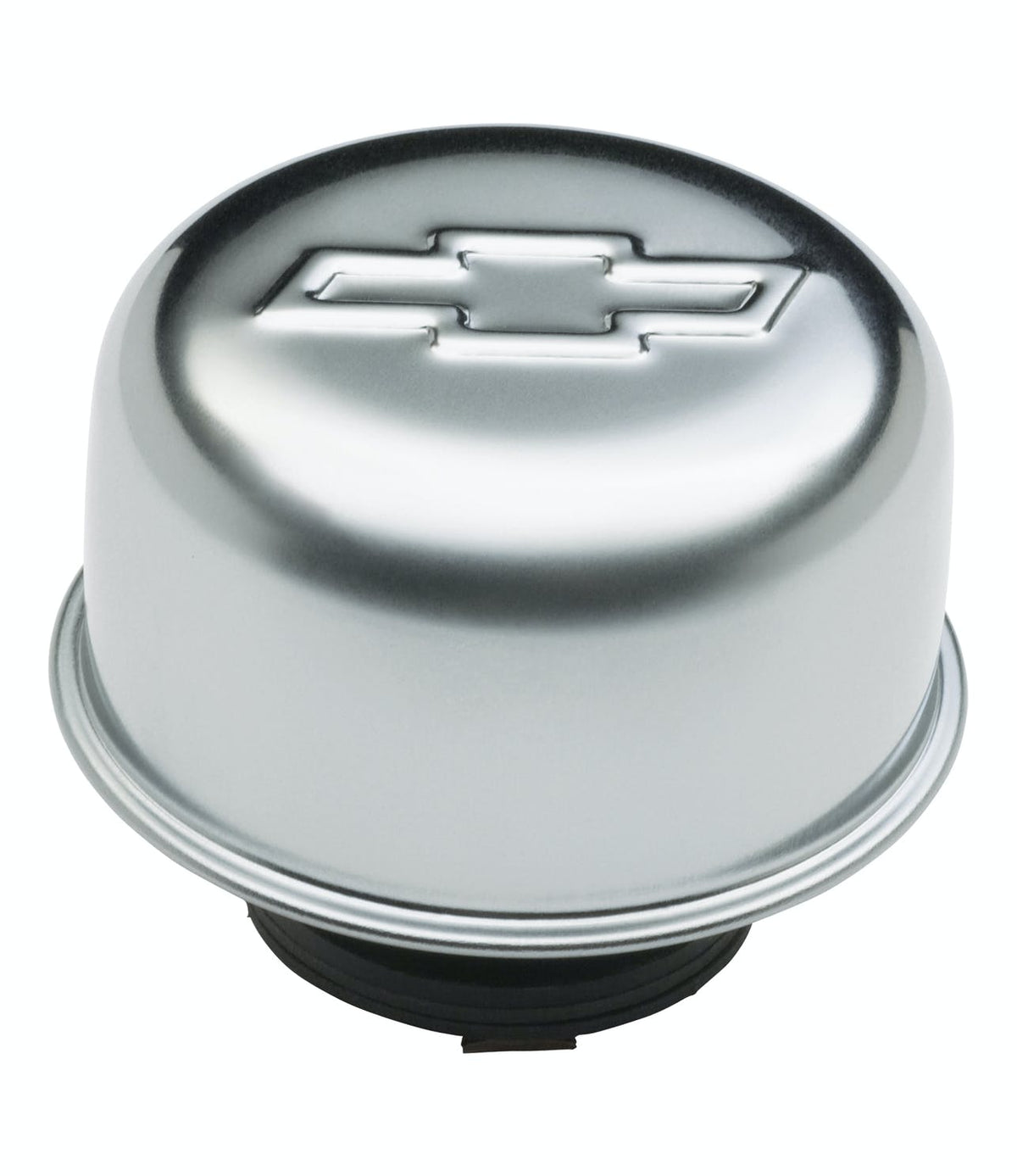 PROFORM 141-618 Valve Cover Breather Cap; Chrome; Twist-On Type; 3in. Diameter; With Bowtie Logo