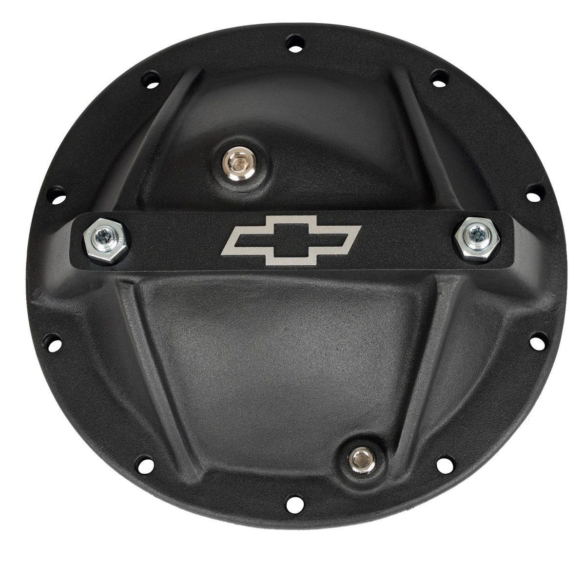 PROFORM 141-695 Differential Cover; Bowtie Emblem Model; Fits GM 7.5; Aluminum; Black Crinkle