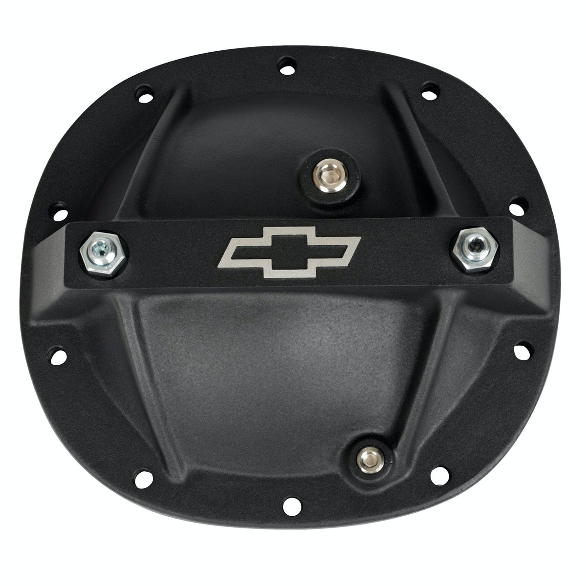 PROFORM 141-696 Differential Cover; Bowtie Emblem Model; GM 10 Bolt 8.2/8.5; Alum; Black Crinkle