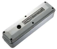 PROFORM 141-913 Engine Valve Cover; 2-Piece Tall Style; Die Cast; Polish w/Bowtie Logo; SB Chevy