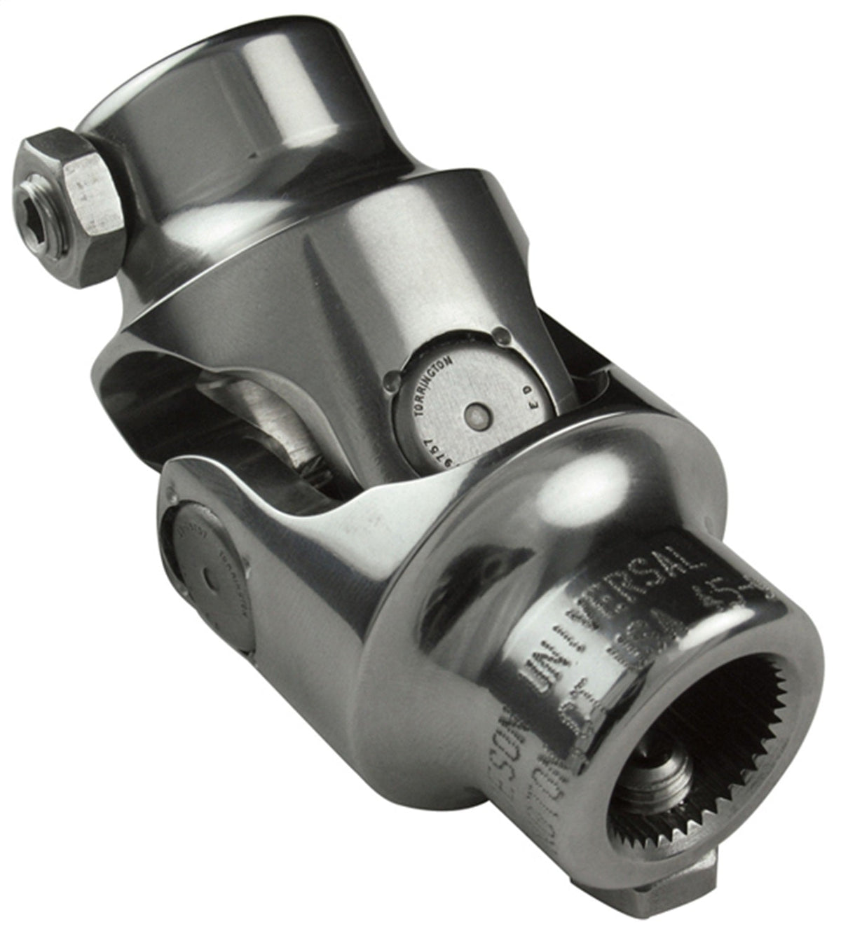 Borgeson Steering U-Joint Polished Stainless 13/16-36 X 3/4 Smooth Bore 124064
