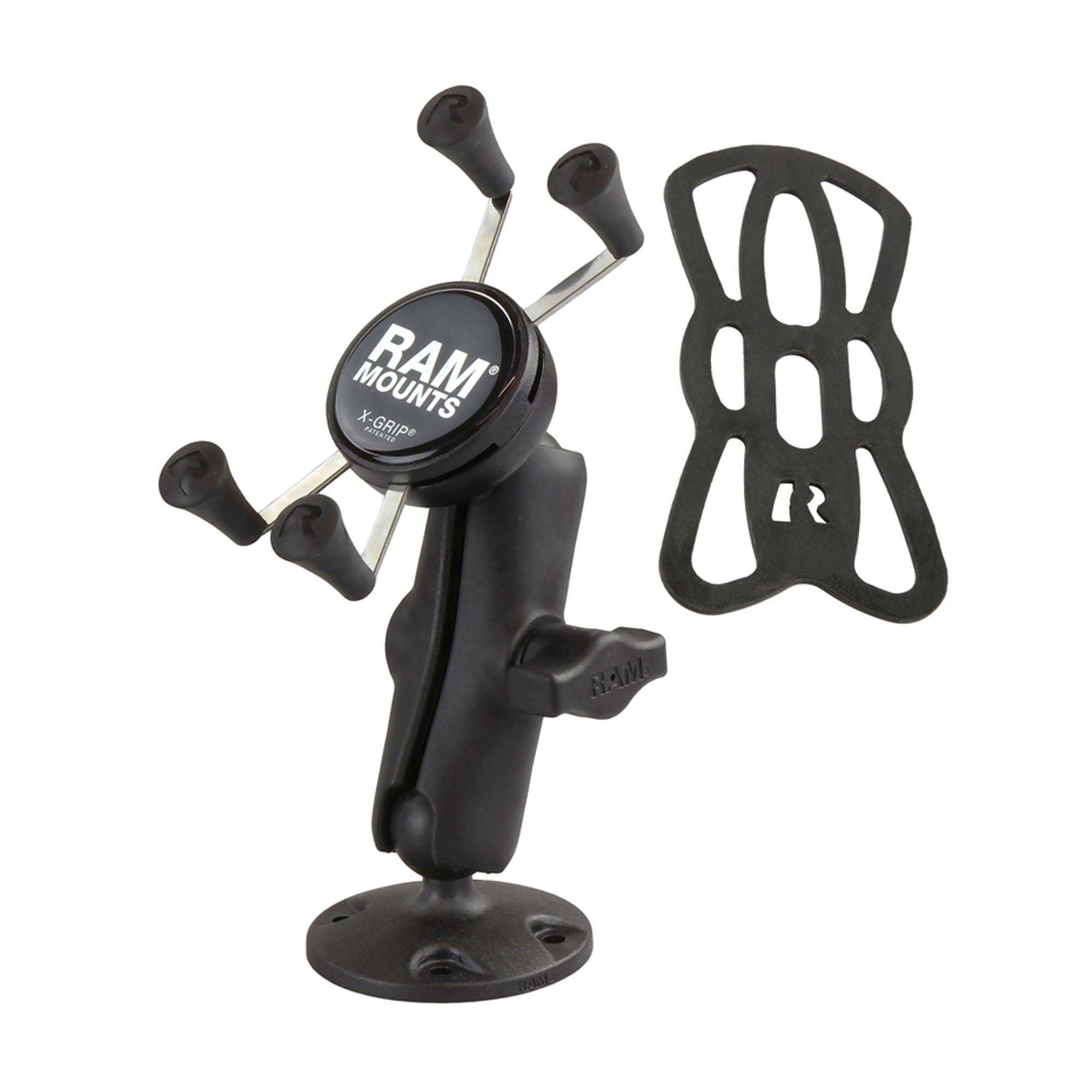 RAM Black X-Grip with Drill-Down Base Rugged Vehicle Mount