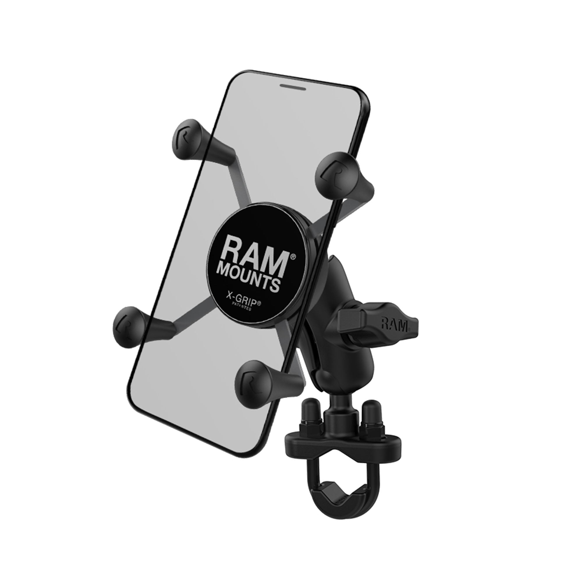 RAM X-Grip Phone Mount with Handlebar U-Bolt Base - Short Arm