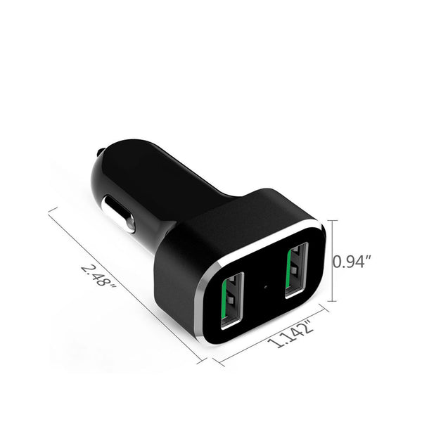 RAM Black GDS® Dual USB CLA Car Charger w/ Qualcomm Quick Charge 3.0