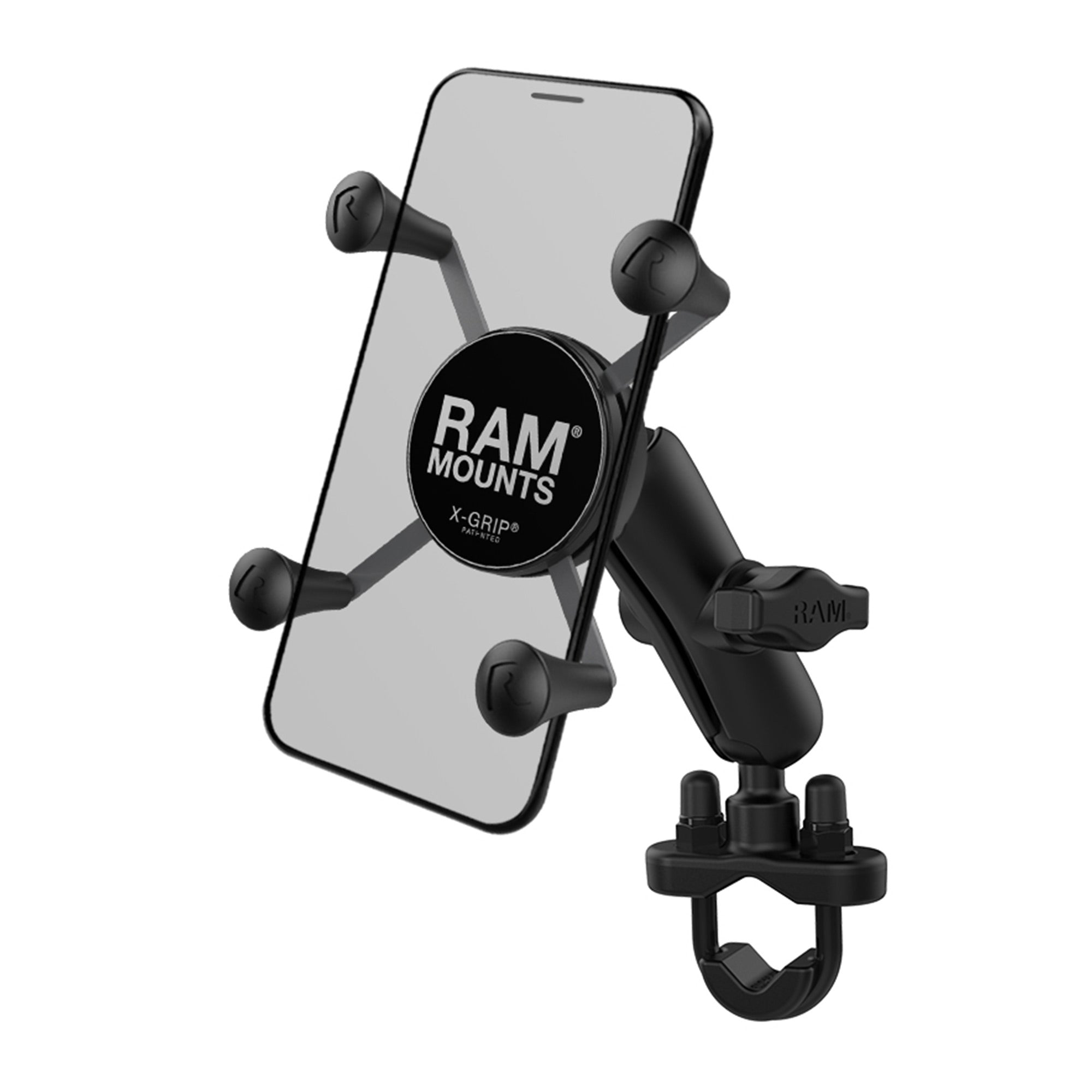 RAM X-Grip Universal Phone Mount with Handlebar U-Bolt Base - Non-Retail Packaging