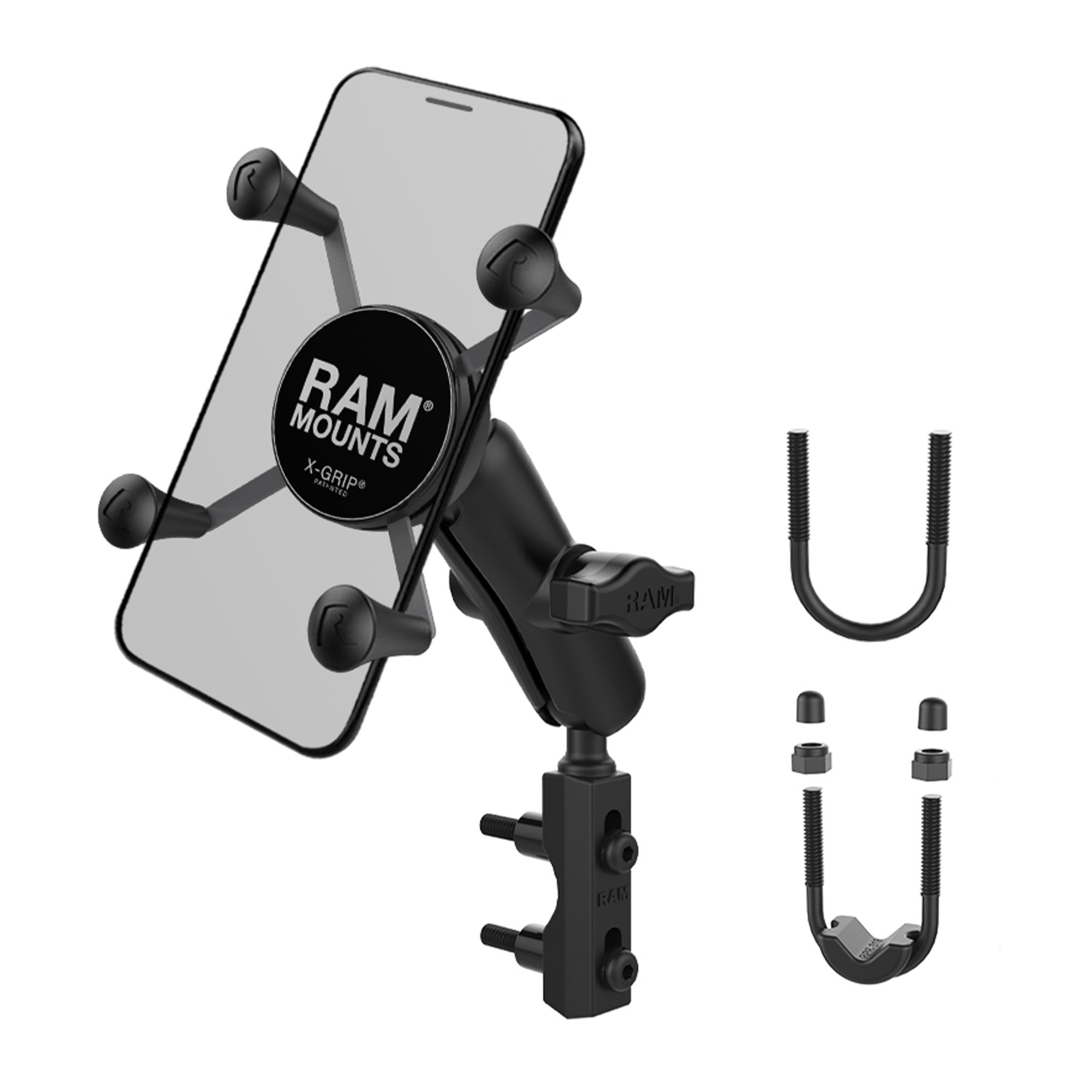 RAM X-Grip Universal Phone Mount with Motorcycle Brake/Clutch Reservoir Base - Non-Retail Packaging