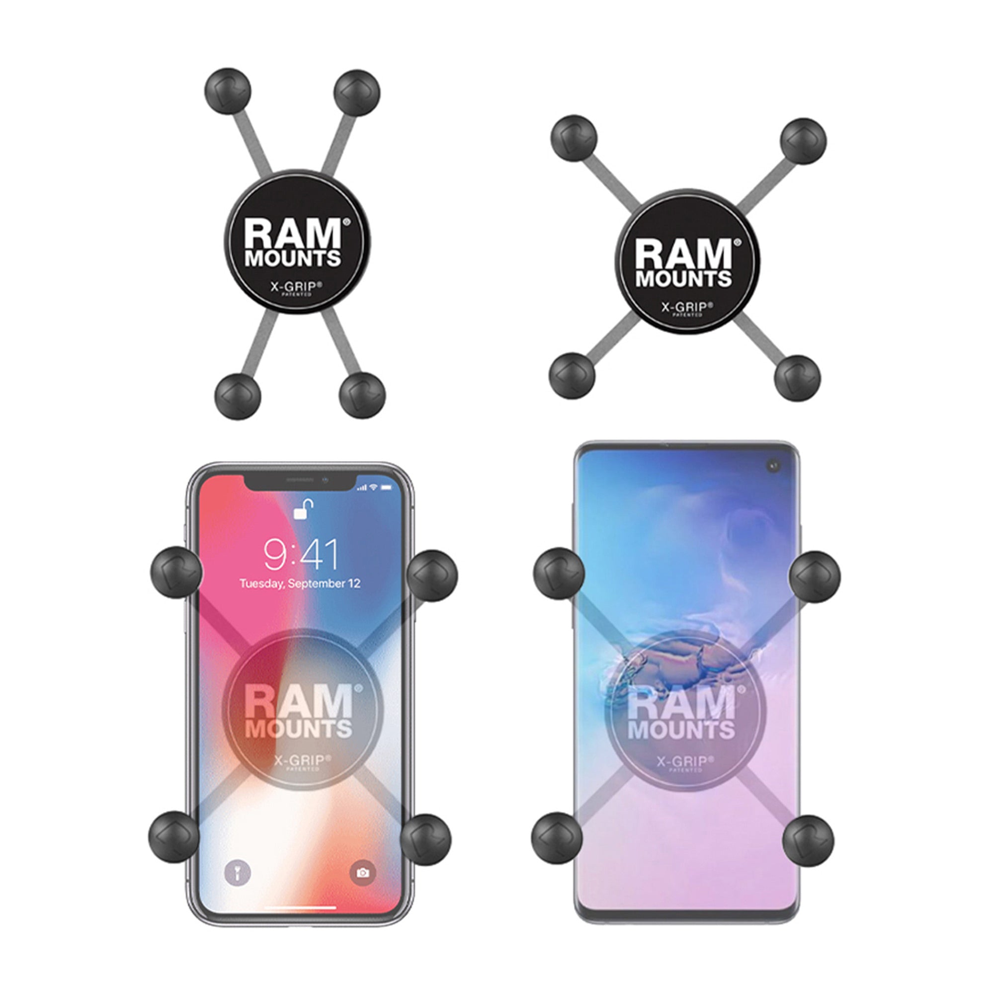 RAM X-Grip Universal Phone Mount W/ 1" Ball - Non-Retail Packaging