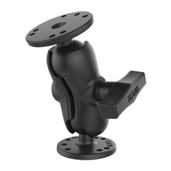 RAM Double Ball Mount with Two Round Plates - Short Arm - C Size