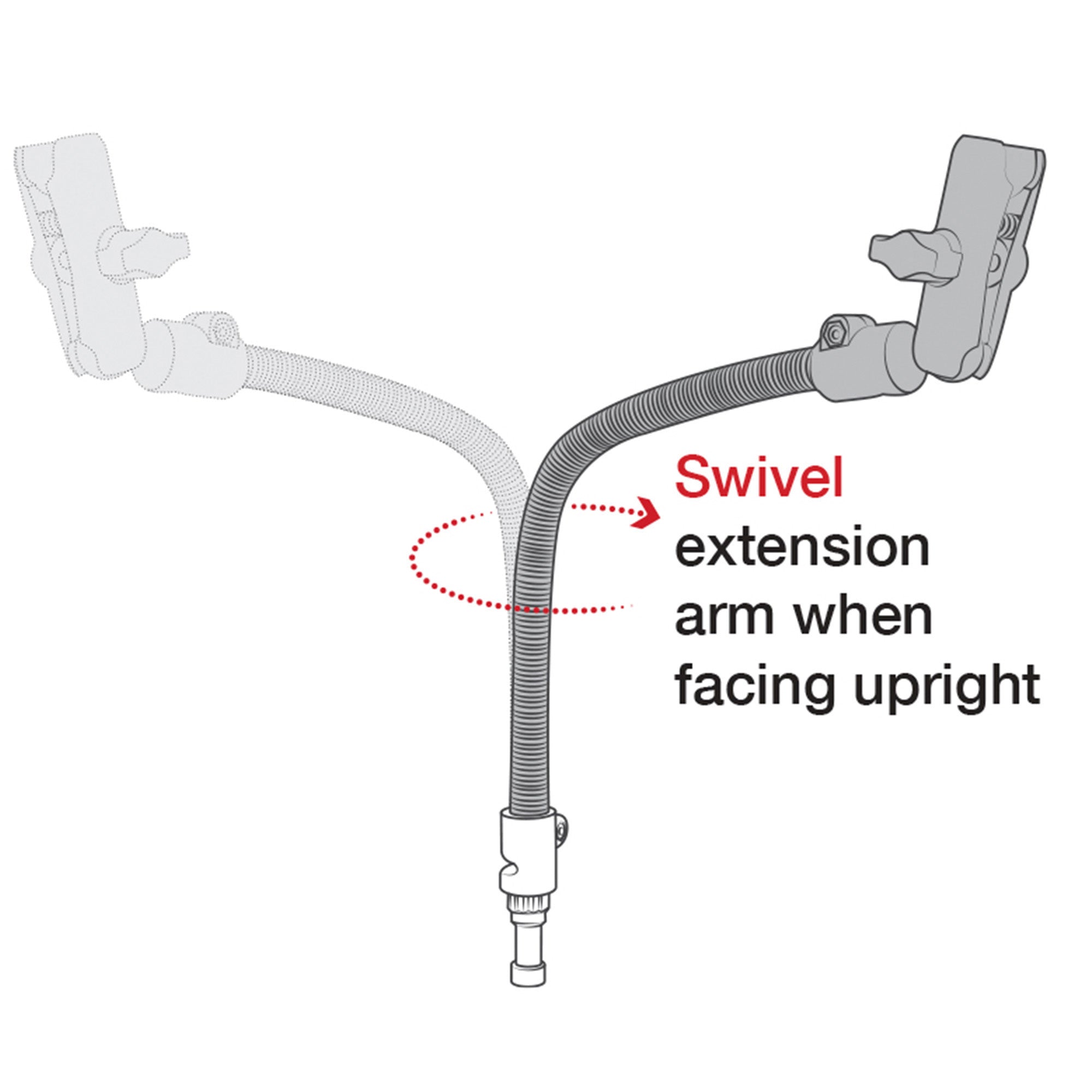 RAM Quick Release 18" Arm Extension for Wheelchairs - B Size