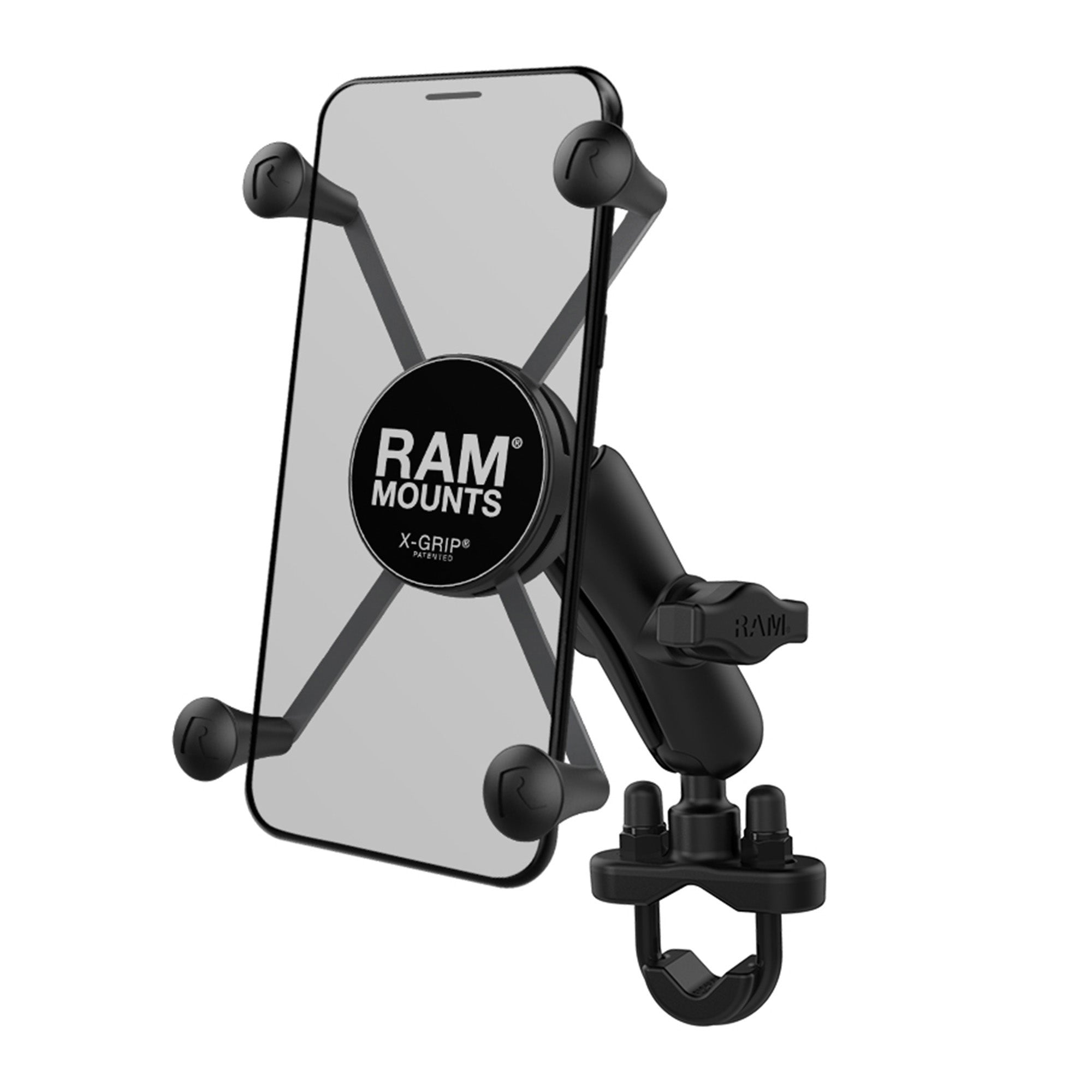 RAM X-Grip Large Phone Mount with Handlebar U-Bolt Base - Medium Arm