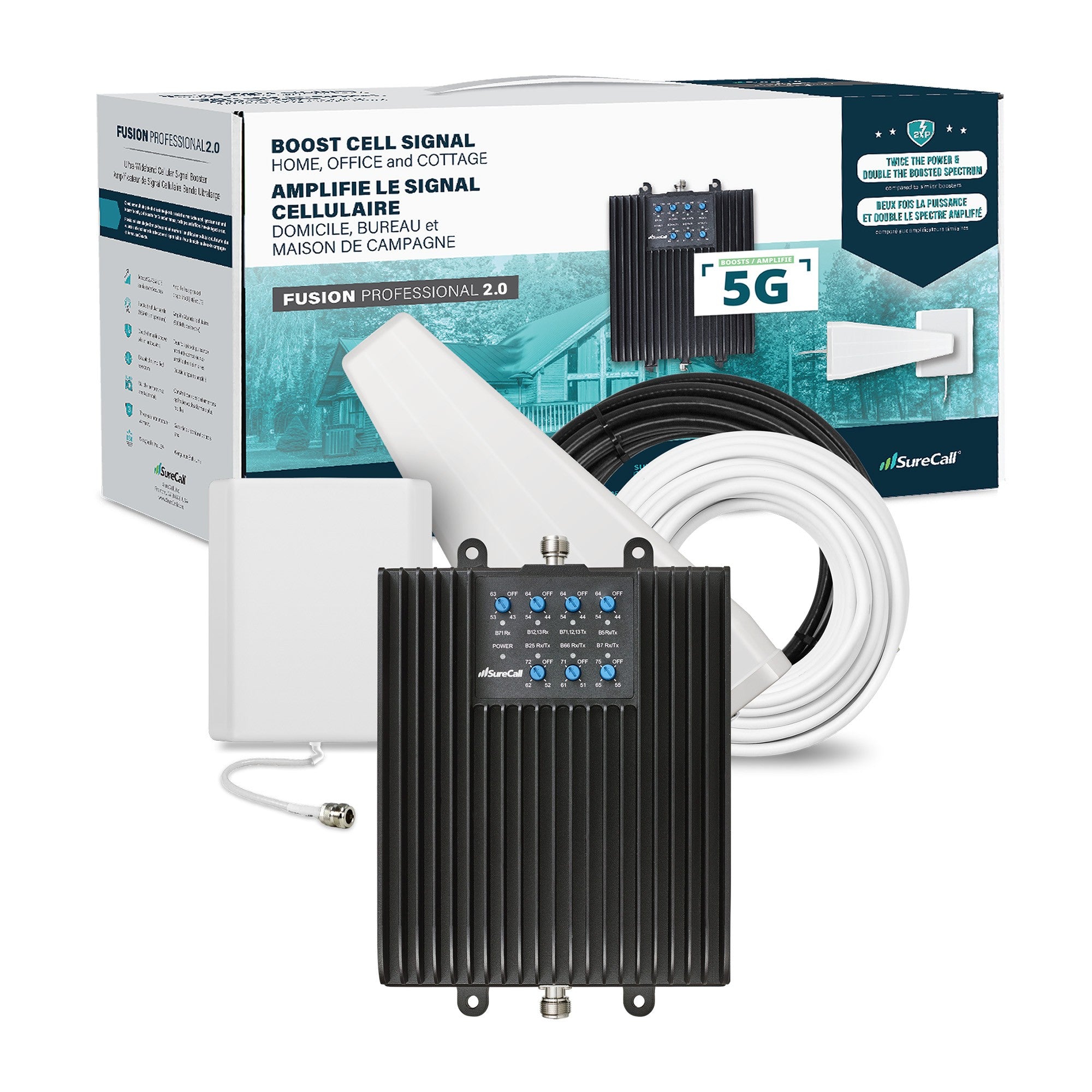 SureCall Fusion Professional 2.0 8-Band Ultra-Wideband In-Building Signal Booster Kit