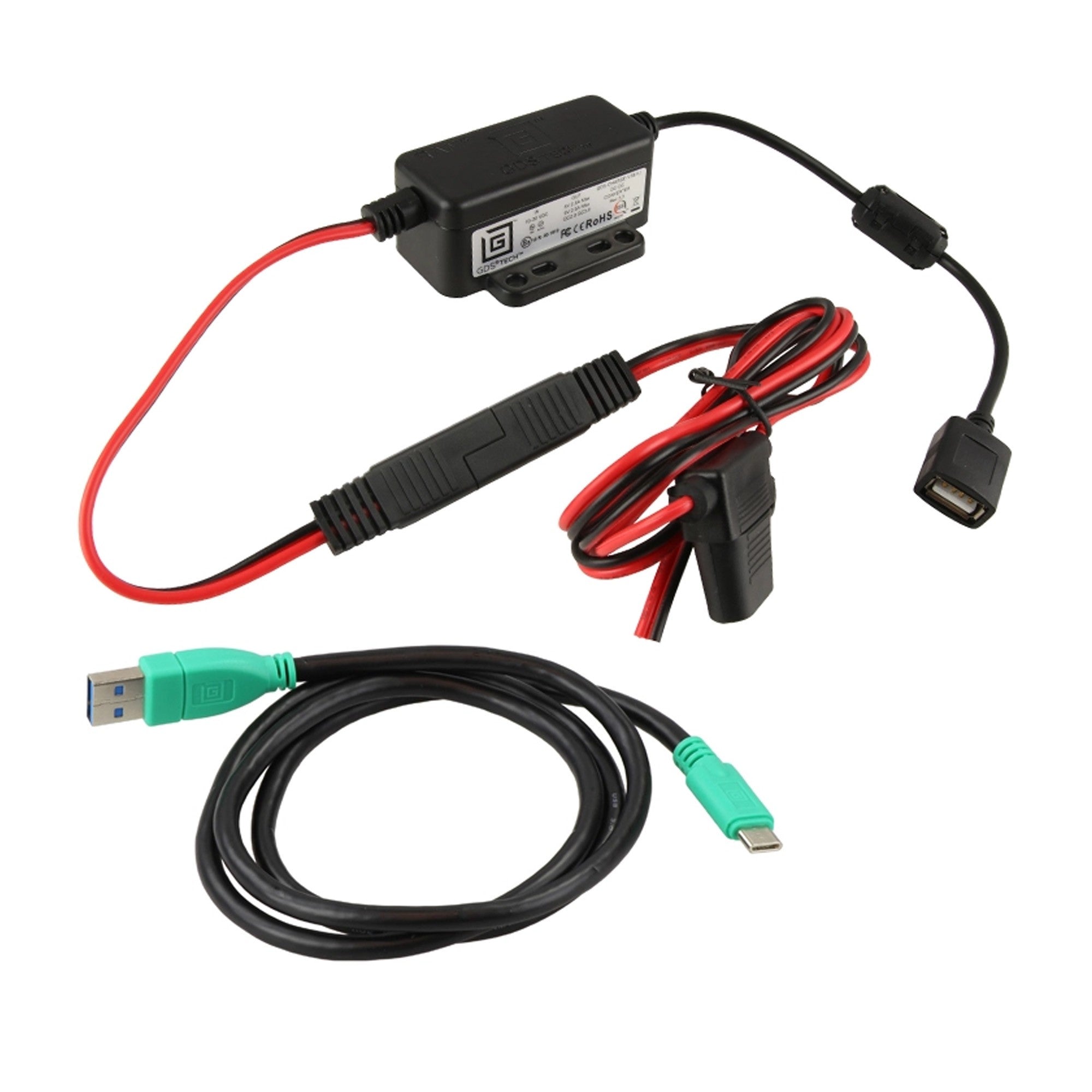 RAM GDS Modular 10-30V Hardwire Charger with Type-C Cable