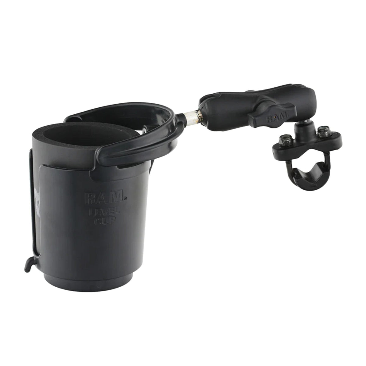RAM Level Cup 16oz Drink Holder with Handlebar U-Bolt Base - B-Size - Medium Arm
