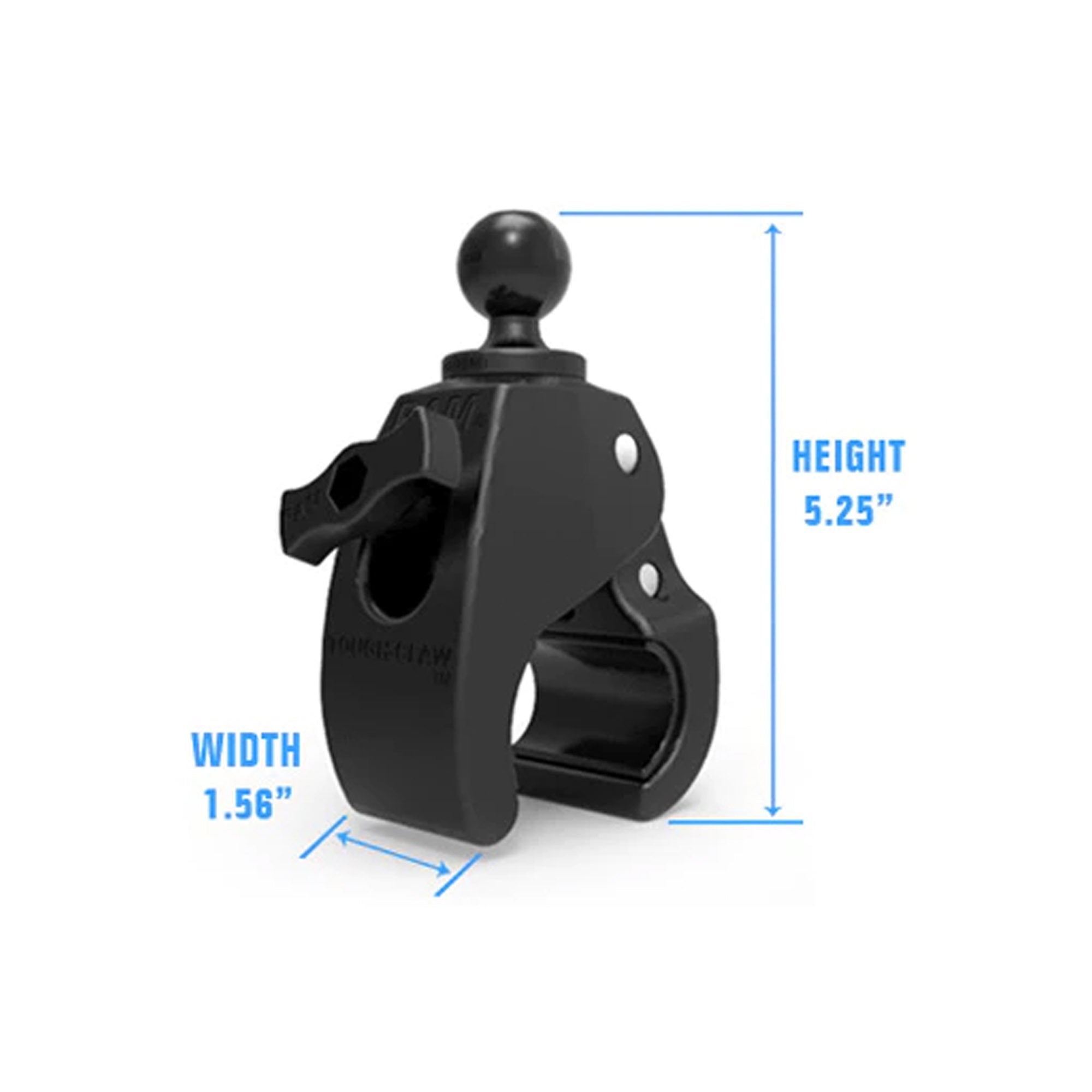 RAM Tough-Claw Medium Clamp Mount with Diamond Plate - B-Size - Medium Arm