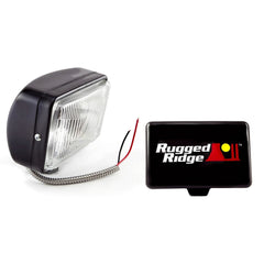 Rugged Ridge 15207.05 5 Inch x 7 Inch Halogen Fog Light Kit; Black Steel Housing