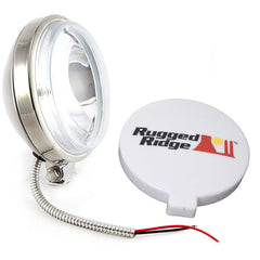 Rugged Ridge 15208.10 6 Inch Slim Halogen Fog Light Kit; Stainless Steel Housing