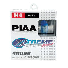 PIAA 15224 H4 (9003/HB2) Xtreme White Plus Twin Pack Halogen Bulbs