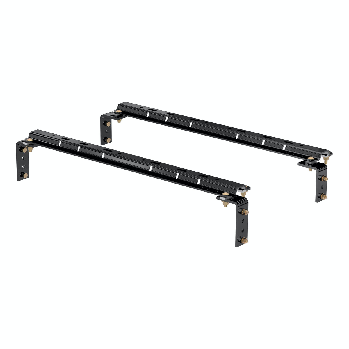 CURT 16100 Universal 5th Wheel Base Rails, 25K (Gloss Black)