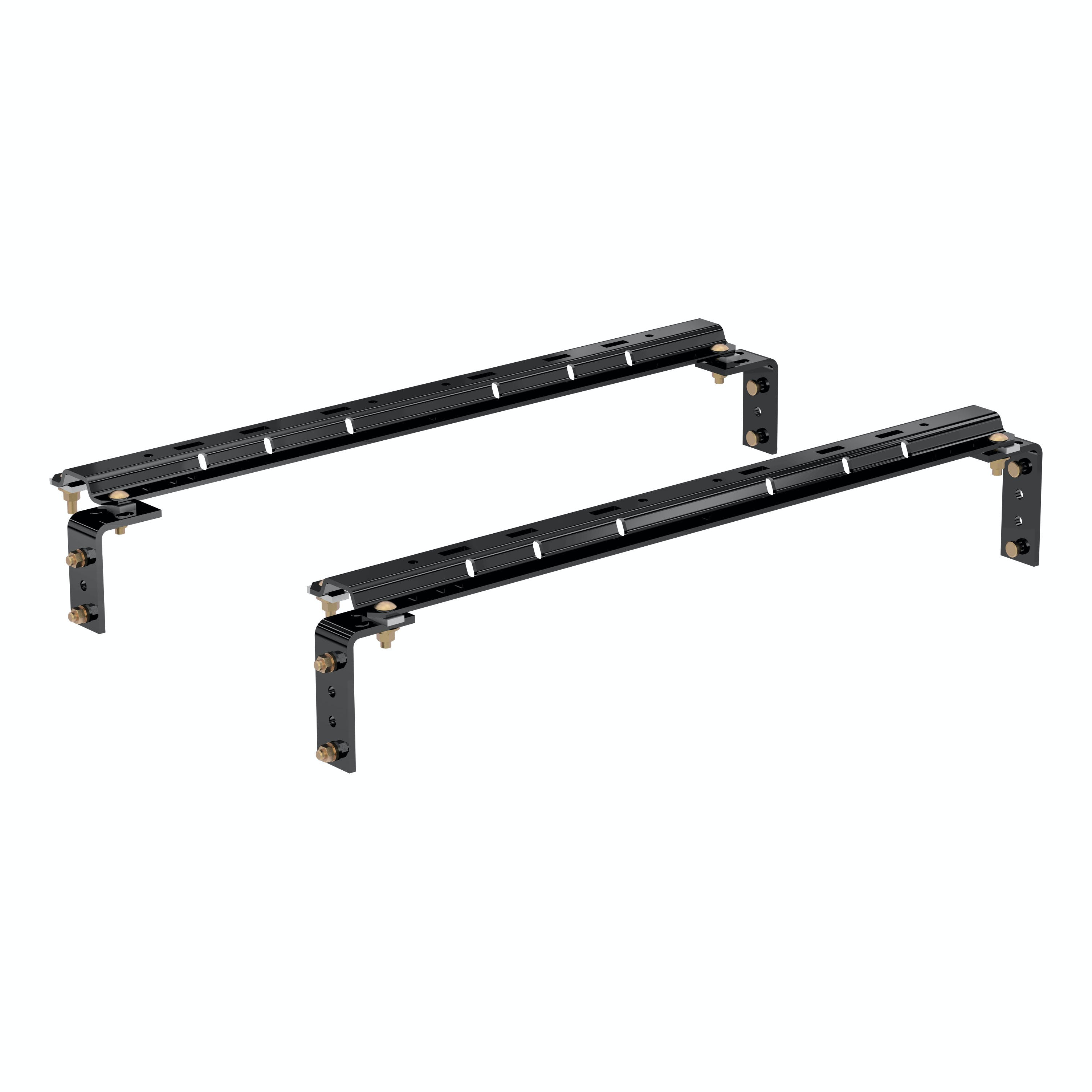 CURT 16100 Universal 5th Wheel Base Rails, 25K (Gloss Black)