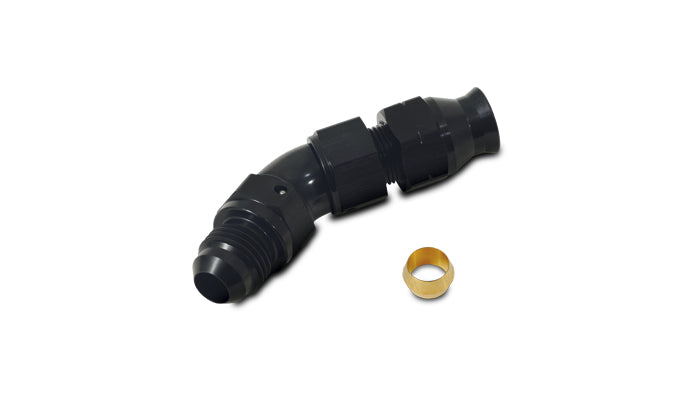 Vibrant Performance - 16575 - 45 Degree Tube to Male AN Adapter, Tube O.D. - 5/16 in.; AN Size: -6